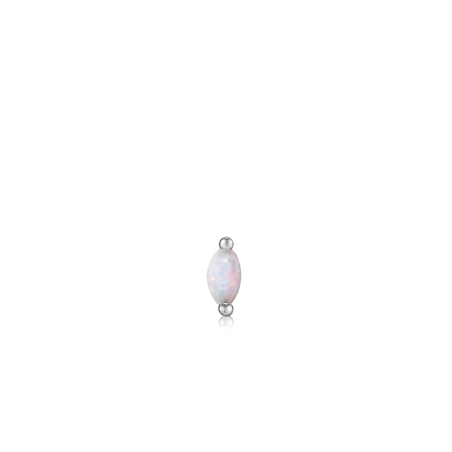 Ania Haie Silver Kyoto Opal Marquise Barbell Single Earring