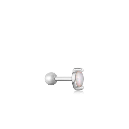 Ania Haie Silver Kyoto Opal Marquise Barbell Single Earring