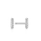 Ania Haie Silver Rope Bar Stud Earrings