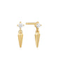 Ania Haie Gold Sparkle Spike Stud Earrings