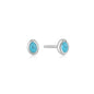 Ania Haie Silver Turquoise Wave Stud Earrings