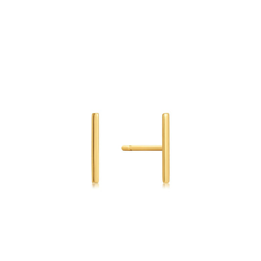 Ania Haie 14kt Gold Solid Bar Stud Earrings