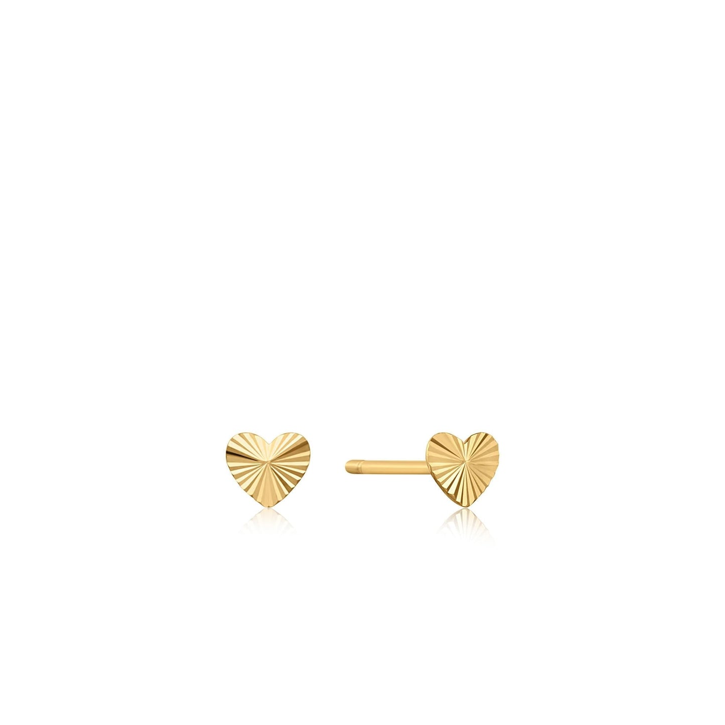 Ania Haie 14kt Gold Heart Stud Earrings