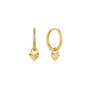 Ania Haie 14kt Gold Heart Padlock Huggie Hoop Earrings