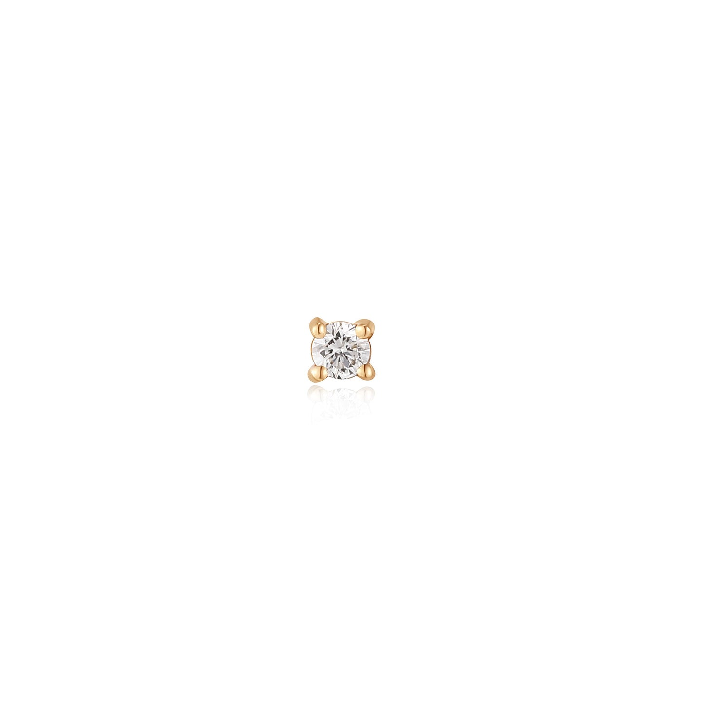 Ania Haie 14kt Gold Stargazer Natural Diamond Single Labret Earring