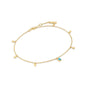 Ania Haie Gold Turquoise Drop Pendant Anklet