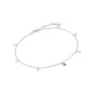 Ania Haie Silver Turquoise Drop Pendant Anklet