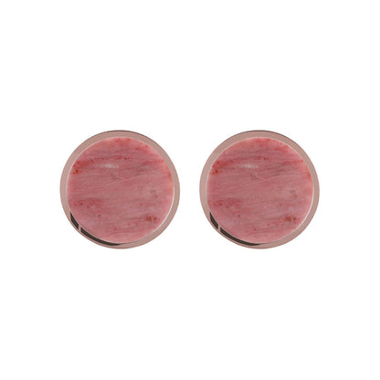 Bronzallure Gemstone Button Stud Earrings