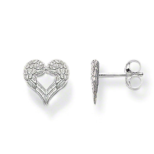 Thomas Sabo Ear Studs Winged Heart Silver