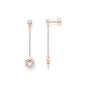 THOMAS SABO Sparkling Circles Drop Rose Gold Earrings