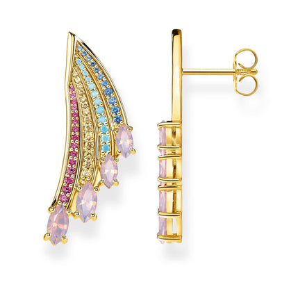 Thomas Sabo Earrings Bright Gold-coloured Hummingbird Wing