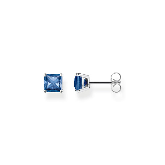 THOMAS SABO Ear studs blue stone silver