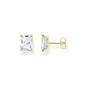 THOMAS SABO Ear studs white stone gold