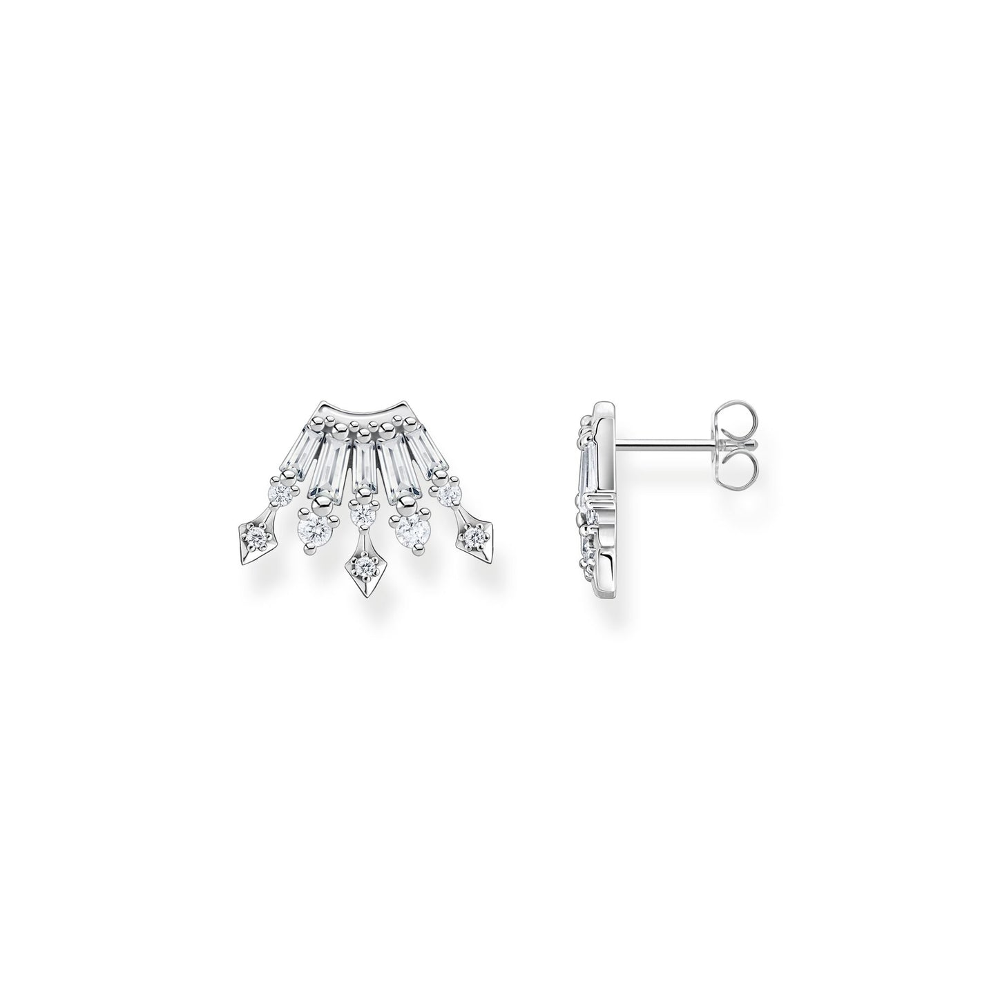 THOMAS SABO Ear studs with winter sun rays silver