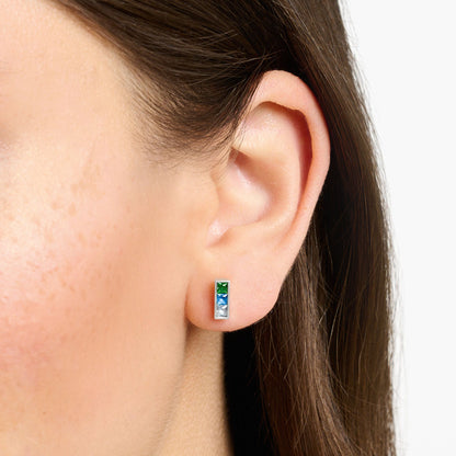 THOMAS SABO Ear studs colourful stones silver