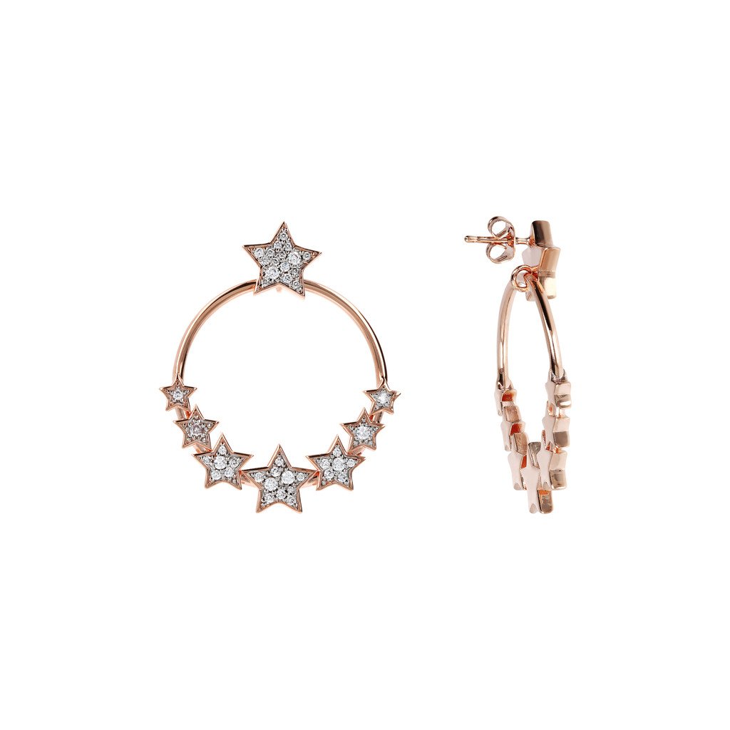 Bronzallure Hoop Earrings Stars