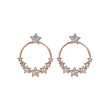 Bronzallure Hoop Earrings Stars