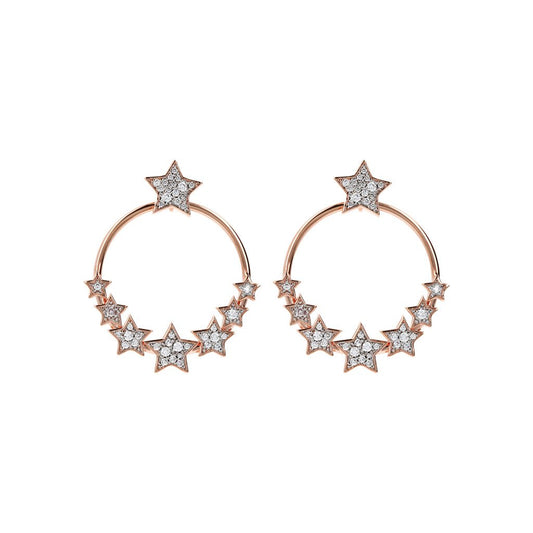 Bronzallure Hoop Earrings Stars