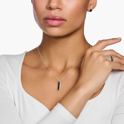 THOMAS SABO Heritage Black Bar Necklace