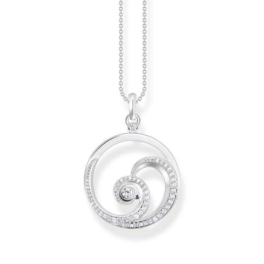 Thomas Sabo Necklace wave with white stones