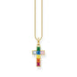 THOMAS SABO Necklace cross colourful stones gold