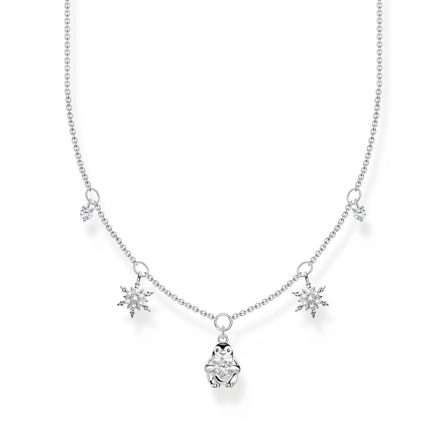 THOMAS SABO Necklace penguin and snowflakes silver