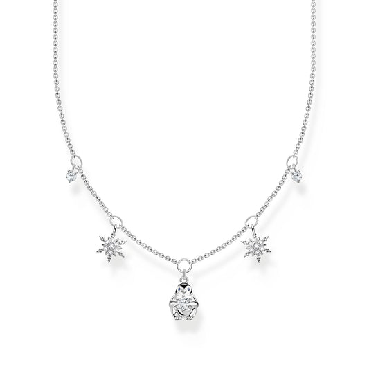 THOMAS SABO Necklace penguin and snowflakes silver