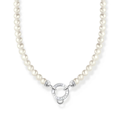 THOMAS SABO Silver Pearl Charm Necklace