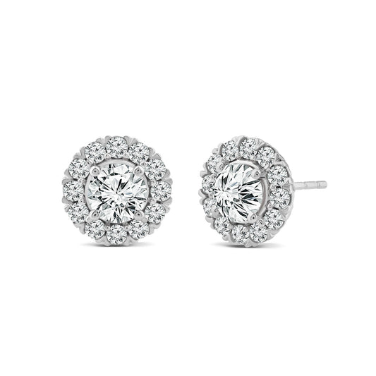 1.50ct Lab Grown Diamond Stud Earrings in 18K White Gold