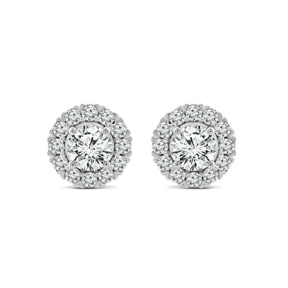 1.50ct Lab Grown Diamond Stud Earrings in 18K White Gold