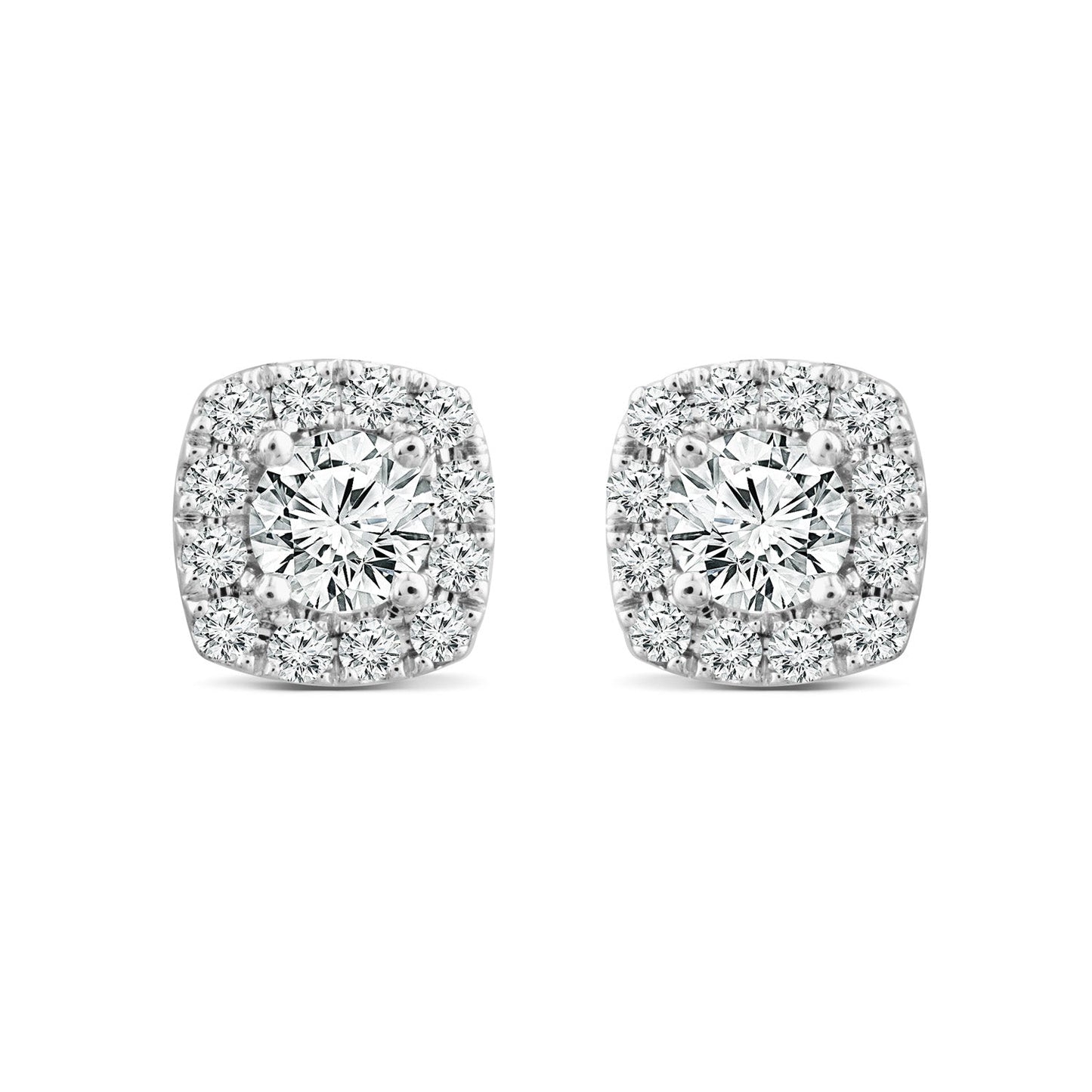 1.87ct Lab Grown Diamond Stud Earrings in 18K White Gold