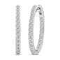 1.00ct Lab Grown Diamond Hoop Earrings in 18K White Gold