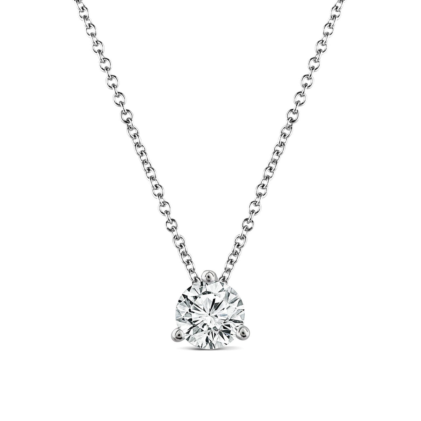 1.00ct Lab Grown Diamond Necklace in 18K White Gold