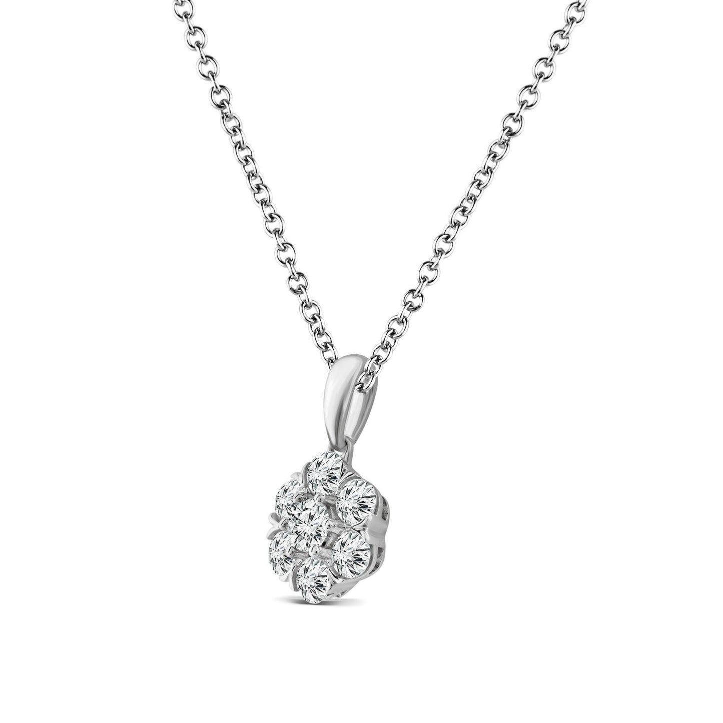 1.00ct Lab Grown Diamond Necklace in 18K White Gold