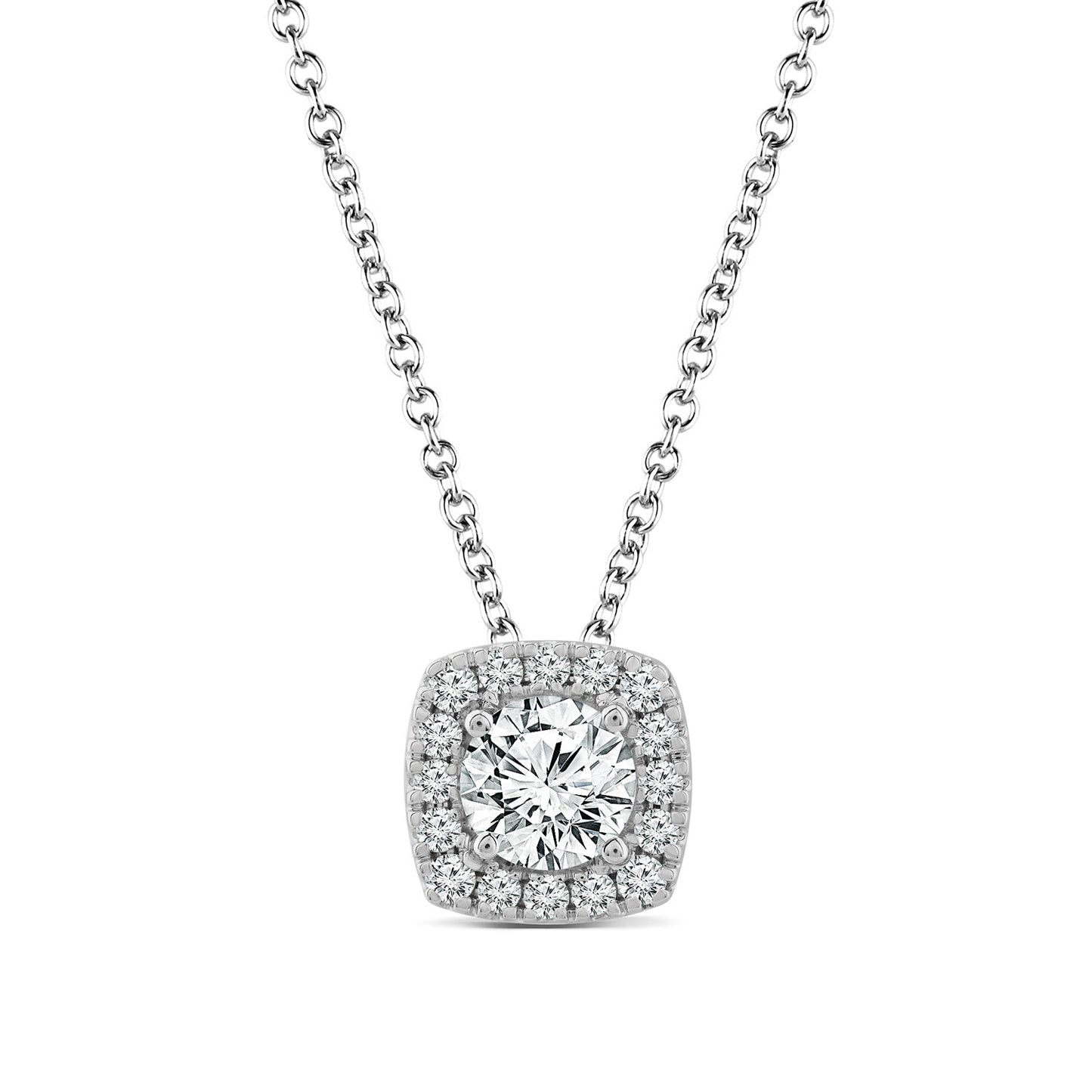 1.00ct Lab Grown Diamond Necklace in 18K White Gold