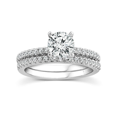 1.50ct Lab Grown Diamond Ring Set in 18K White Gold