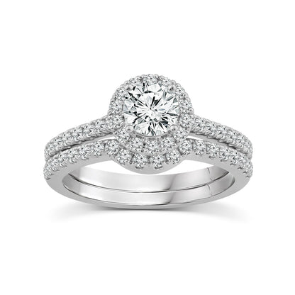 1.50ct Lab Grown Diamond Ring Set in 18K White Gold