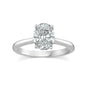 1.50ct Lab Grown Oval Diamond Ring in 18K White Gold