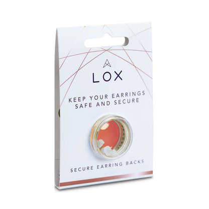 Rose Gold Lox Secure Earring Backs 2 Pair Pack