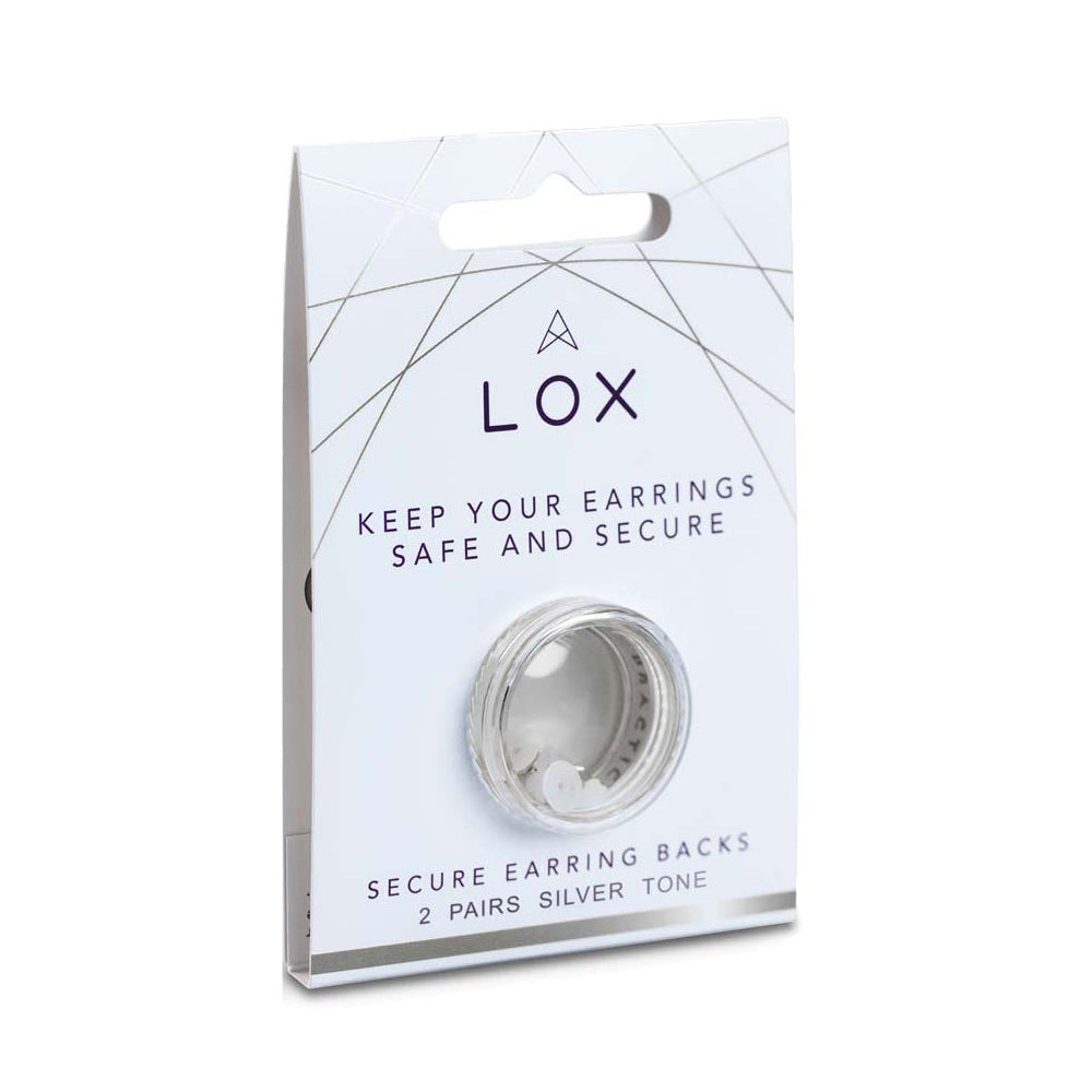 Silver Lox Secure Earring Backs 2 Pair Pack