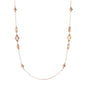 Bronzallure Peach Moonstone And Ming Pearls Necklace