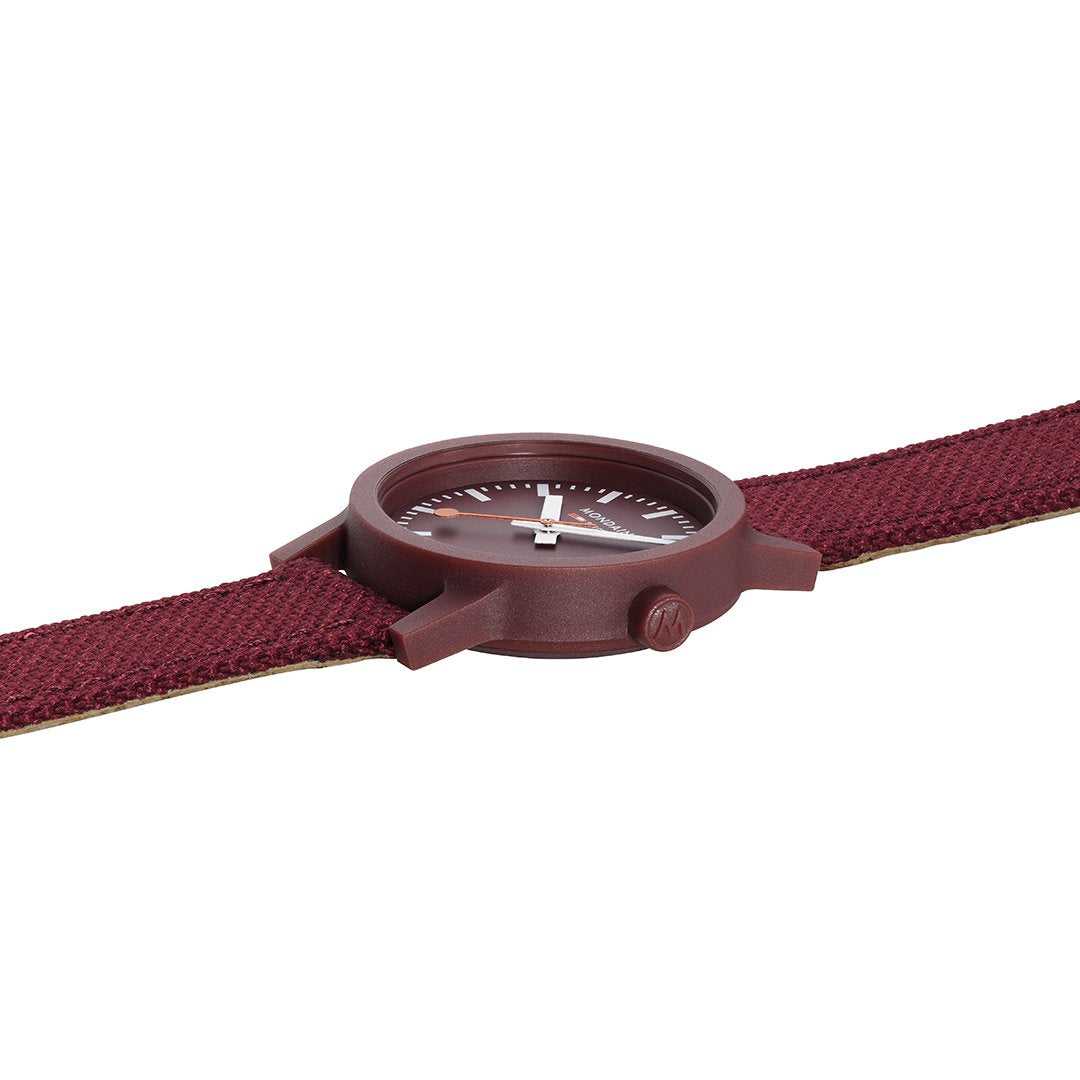 Mondaine Official Swiss Railways Essence Cherry Red Sustainable Watch 32mm