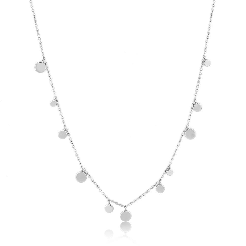 Ania Haie Geometry Mixed Discs Necklace - Silver