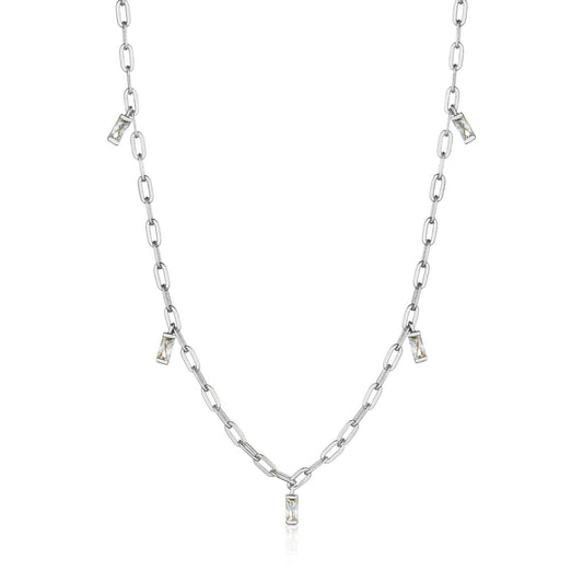 Ania Haie Glow Drop Necklace - Silver