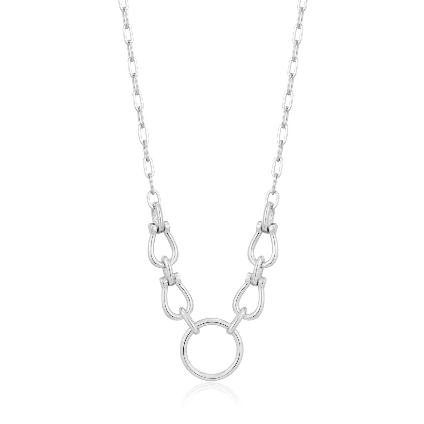 Ania Haie Horseshoe Link Necklace - Silver