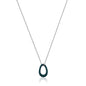 Ania Haie Forest Green Enamel Silver Twisted Pendant Necklace