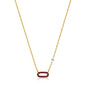 Ania Haie Claret Red Enamel Gold Link Necklace