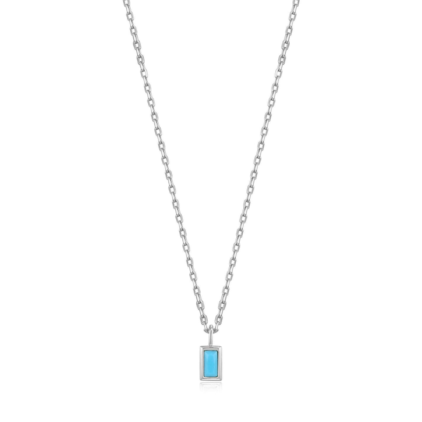 Ania Haie Turquoise Drop Pendant Silver Necklace