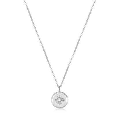 Ania Haie Silver Mother of Pearl Sun Pendant Necklace