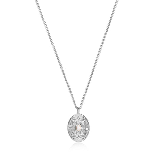 Ania Haie Silver Scattered Stars Kyoto Opal Disc Necklace